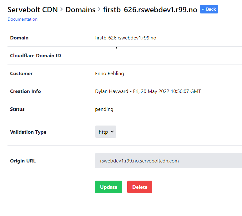 servebolt cdn detail view